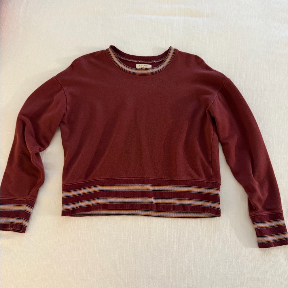 Madewell Burgundy Crew Neck Sweater
